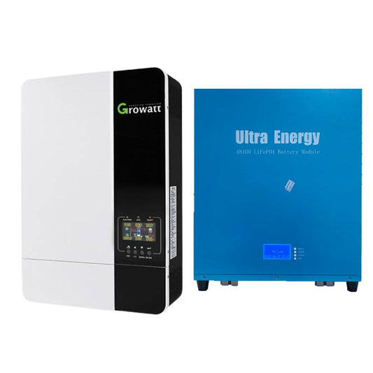 5KW Growatt Load Shedding Kit | 5KVA Growatt Inverter | 4.8kWH Ultra Energy Battery