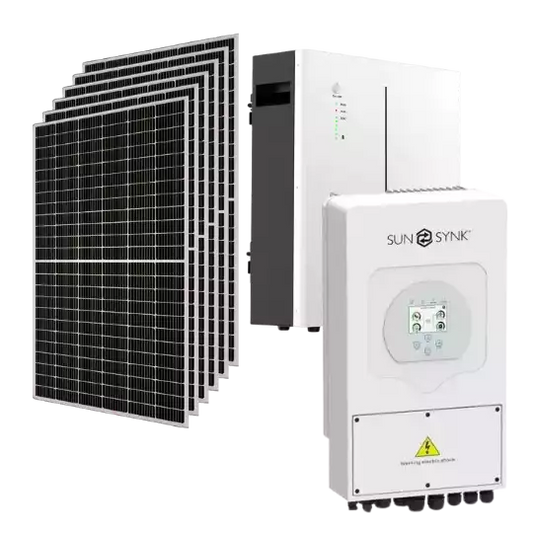 5kW Sunsynk Solar System | SUNSYNK 5KW HYBRID INVERTER | SUNSYNK 5.32KWH LITHIUM-ION BATTERY | JA Solar 550W Solar Panel